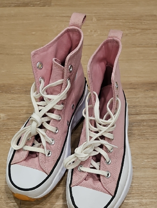 Converse Pink High Top Canvas Sneakers - Picture 3 of 11